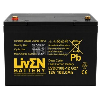 Bater�a Liven Battery LVDC108-12 | 12 voltios 108 amperios Ciclo Profundo